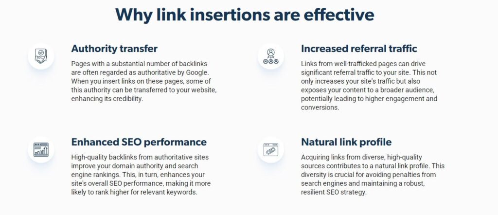 why link insertion are effective