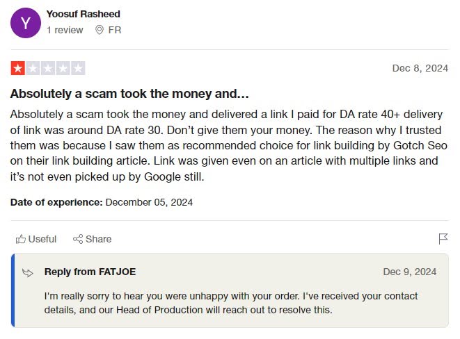fatjoe link building is scam