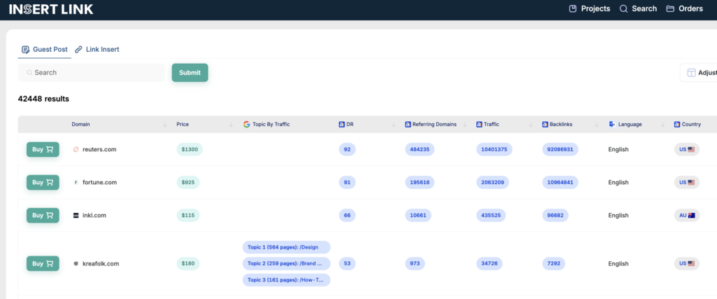 Guest posting services on INSERT.LINK