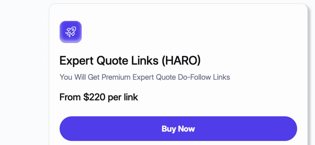HARO Link Building pricing