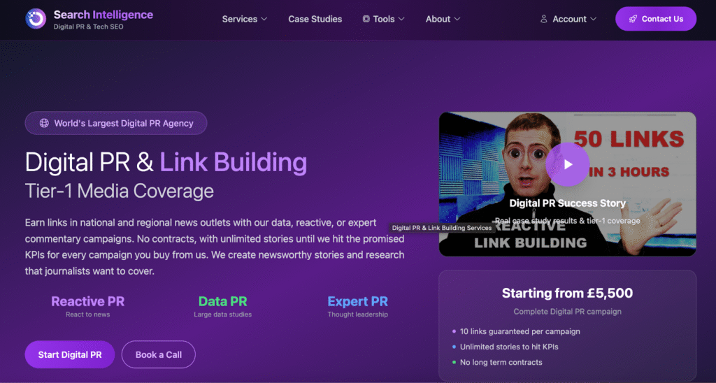 Search Intelligence digital PR link building agency
